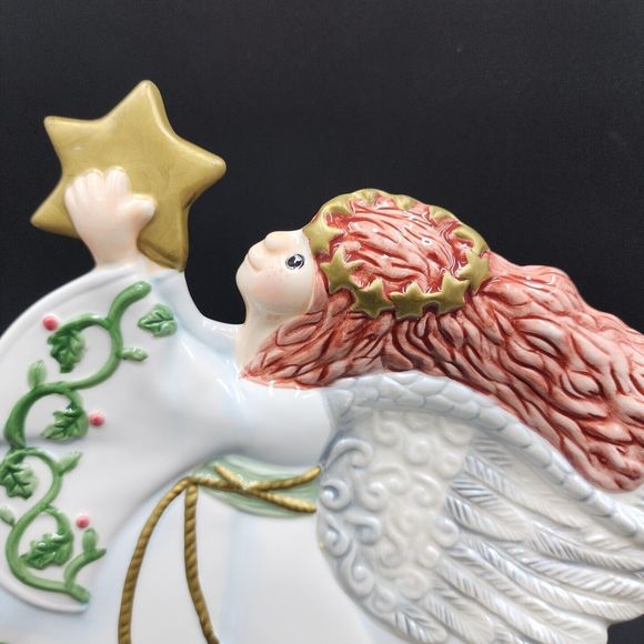 Fitz & Floyd Moon Beam Canapé Plate 2003 Christmas Angel Serving Snack Plate - Picture 4 of 10